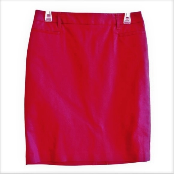 Kenar Fiery Red Pencil Skirt - Picture 3 of 6